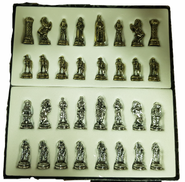 Шах Ahelos, Кръстоносци и араби, Метален, 25х25  см