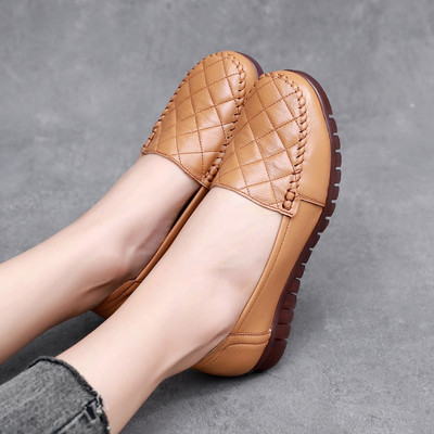 Jauna modeļa retro eko ādas mokasīni sievietēm