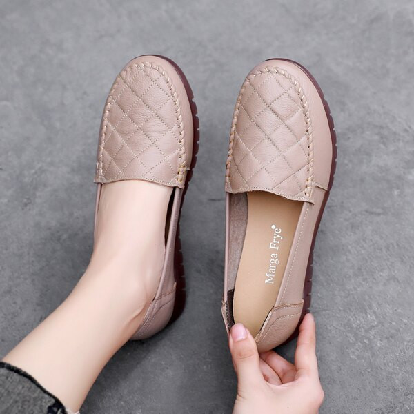 Jauna modeļa retro eko ādas mokasīni sievietēm