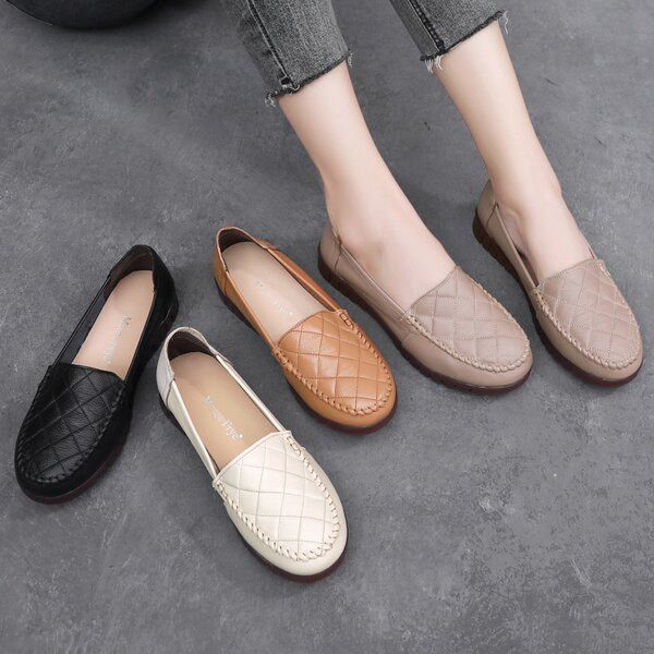 Jauna modeļa retro eko ādas mokasīni sievietēm