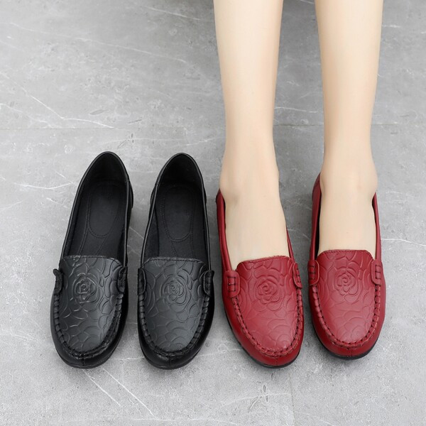 Γυναικεία μοκασίνια από οικολογικό δέρμα, casual μοντέλο