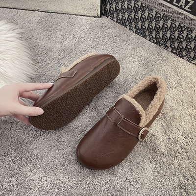 Γυναικεία χειμωνιάτικα μοκασίνια με φόδρα