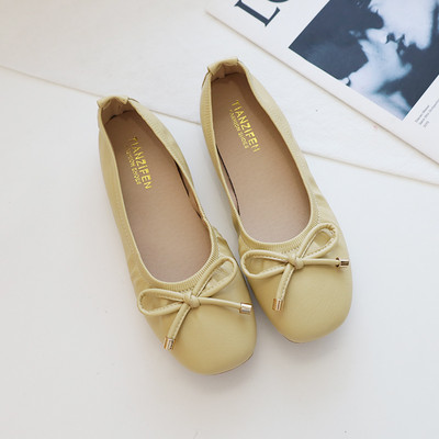 Έko δερμάτινα μοκασίνια με κορδέλα