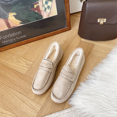 Sieviešu mokasīni - zamšādas ar oderi