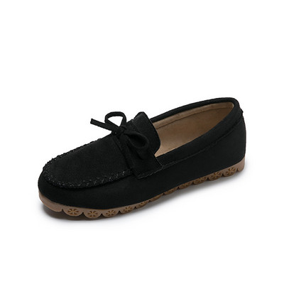 Ženske mokasine od brušene kože s trakom i toplom postavom