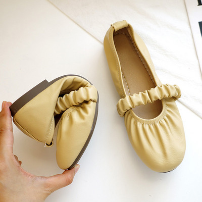 Női bőr mokaszin 3D szalaggal