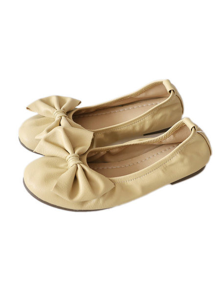 Női bőr mokaszin 3D szalaggal