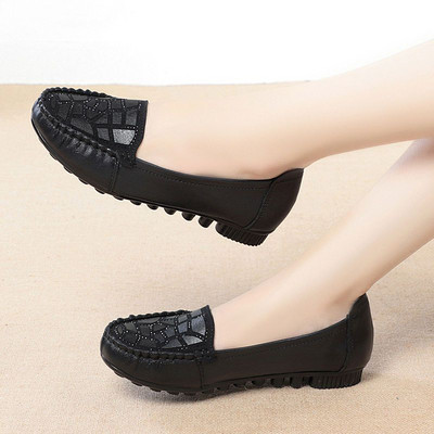 Stilīgi plakano zoli eko ādas mokasīni sievietēm