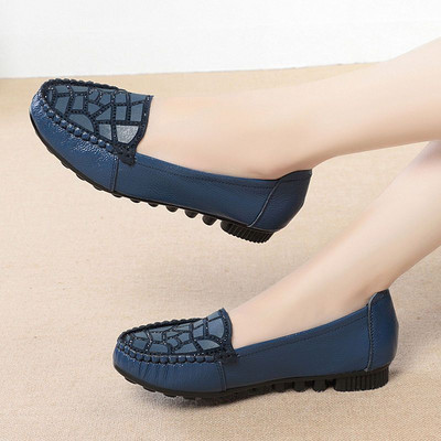 Stilīgi plakano zoli eko ādas mokasīni sievietēm