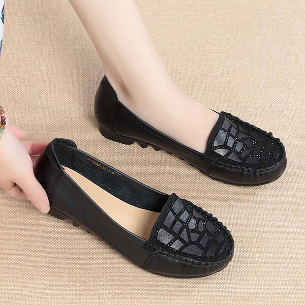 Stilīgi plakano zoli eko ādas mokasīni sievietēm