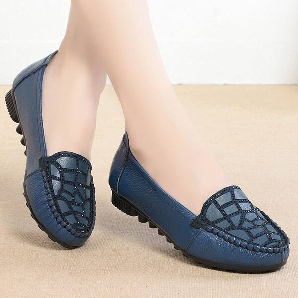 Stilīgi plakano zoli eko ādas mokasīni sievietēm