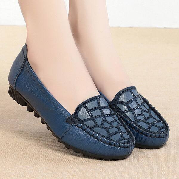 Stilīgi plakano zoli eko ādas mokasīni sievietēm