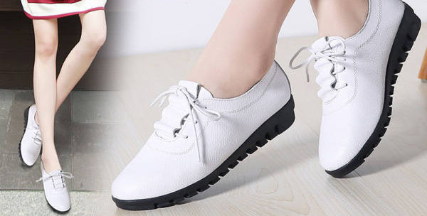 Női alkalmi fűzős Eco bőr cipők