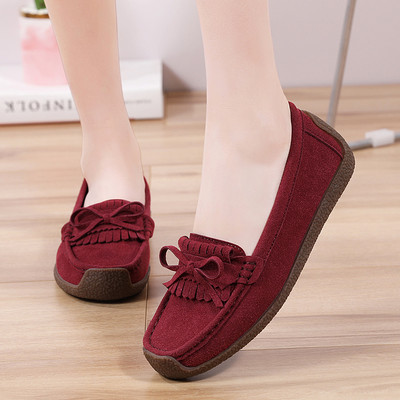 Moteriški mokasinai – zomša su kaspinu