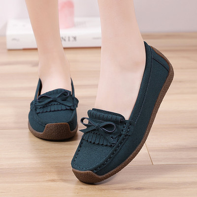 Moteriški mokasinai – zomša su kaspinu