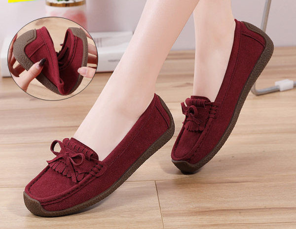 Moteriški mokasinai – zomša su kaspinu