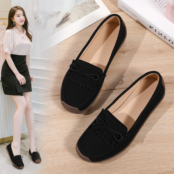 Moteriški mokasinai – zomša su kaspinu