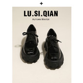 Női eco bőr alkalmi cipő fűzővel és sarokkal