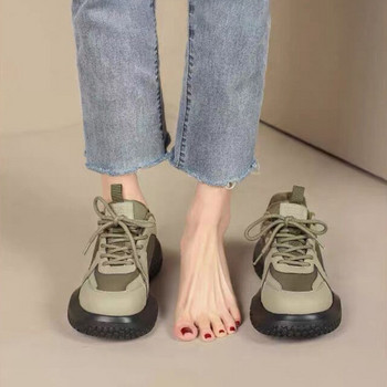 Ежедневни  обувки с връзки и висока подметка за жени