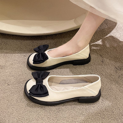 Casual γυναικεία παπούτσια με κορδέλα - οικολογικό δέρμα