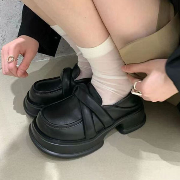 Модерни дамски лоуфъри с груба подметка