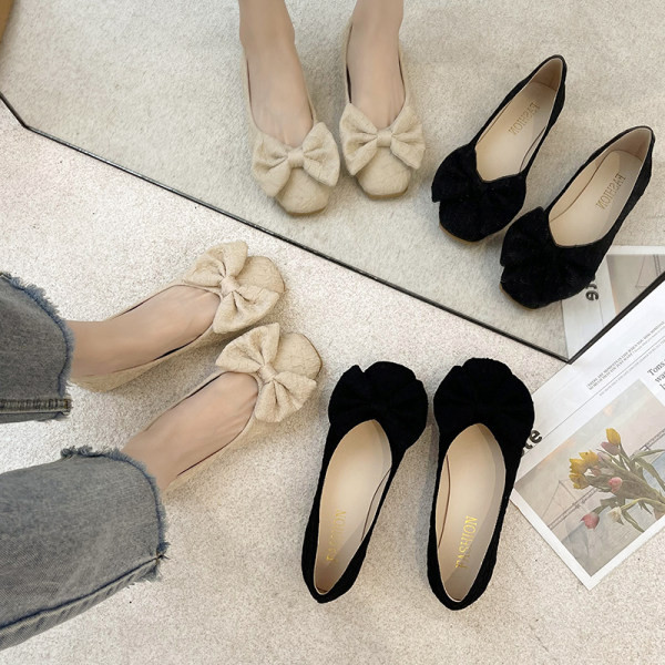 Sieviešu apavu noapaļots modelis ar lentīti