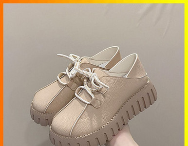 Γυναικεία παπούτσια από οικολογικό δέρμα - με κορδόνια