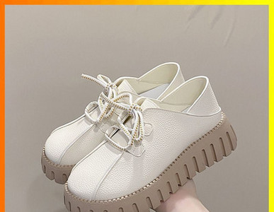 Γυναικεία παπούτσια από οικολογικό δέρμα - με κορδόνια