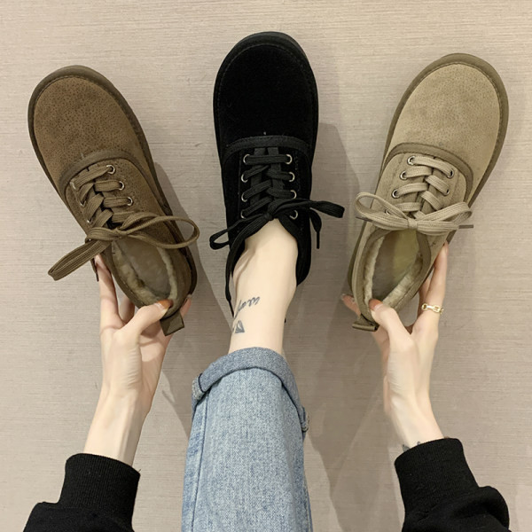 Χειμερινά παπούτσια Casual Lace Up Ζεστή φόδρα για γυναίκες