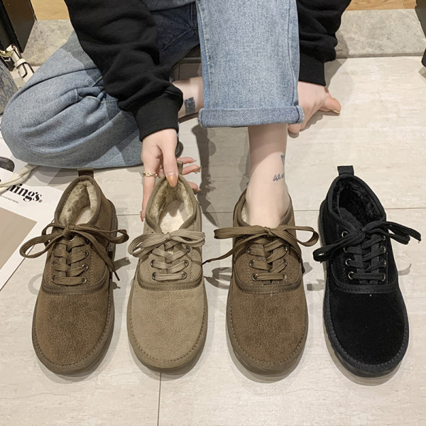 Χειμερινά παπούτσια Casual Lace Up Ζεστή φόδρα για γυναίκες