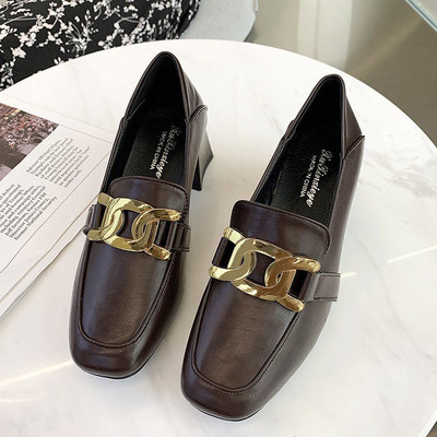 Casual γυναικεία παπούτσια με τετράγωνο τακούνι 5cm