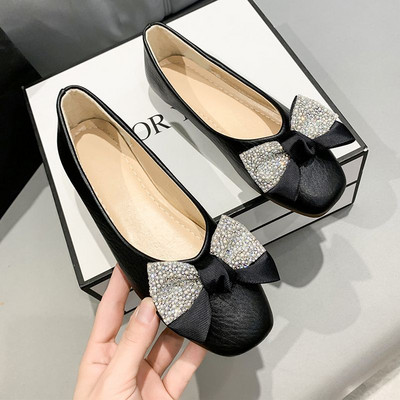 Γυναικεία παπούτσια casual μοντέλο με κορδέλα και πέτρες