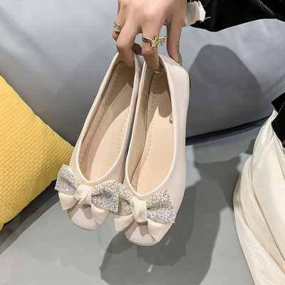 Γυναικεία παπούτσια casual μοντέλο με κορδέλα και πέτρες