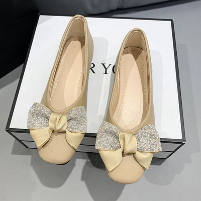 Γυναικεία παπούτσια casual μοντέλο με κορδέλα και πέτρες