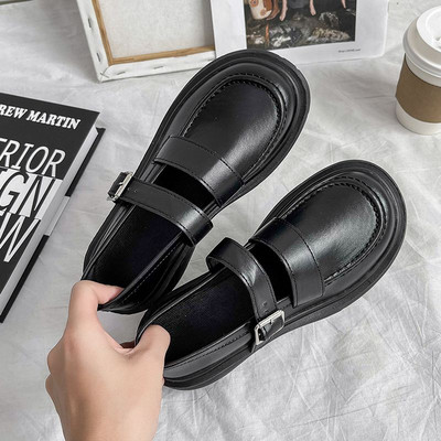 Casual παπούτσια μοκασίν από οικολογικό δέρμα με αγκράφα