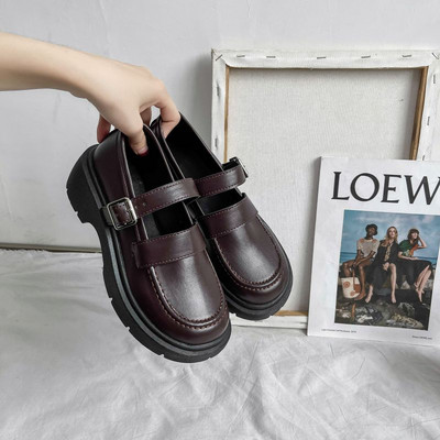 Casual παπούτσια μοκασίν από οικολογικό δέρμα με αγκράφα