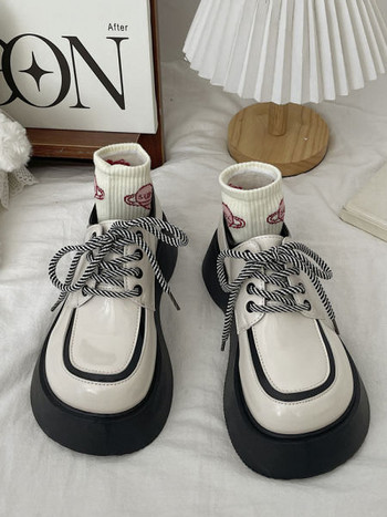 Дамски ежедневни обувки с връзки и платформа