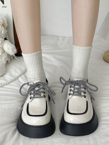 Дамски ежедневни обувки с връзки и платформа