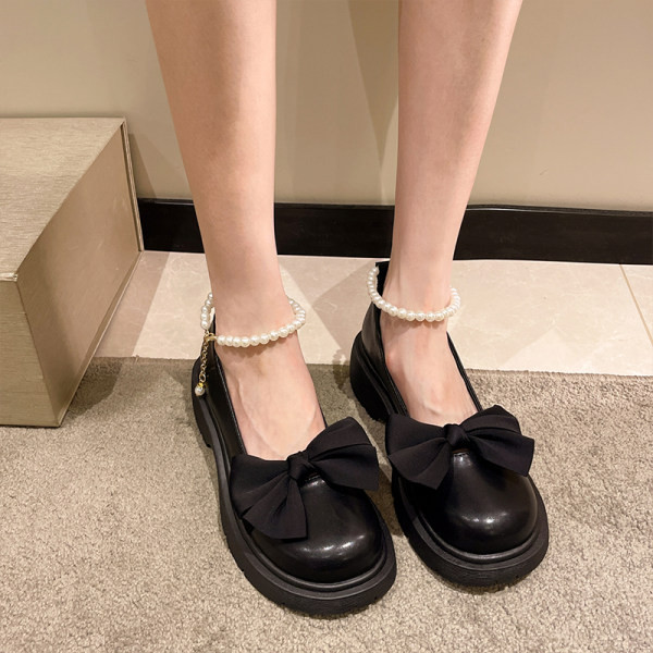 Moteriški eko odos laisvalaikio batai su kaspinu ir perlais