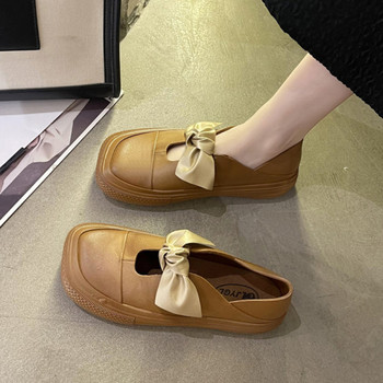 Дамски ежедневни обувки тип мокасини с панделка