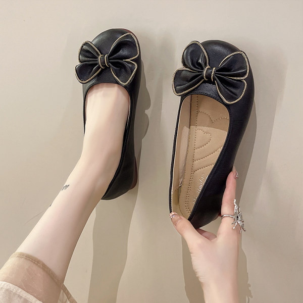 Női ekobőr alkalmi cipő szalaggal