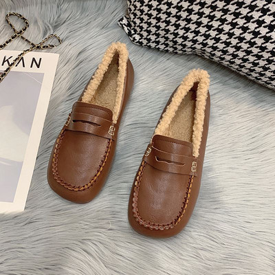 Sieviešu ikdienas mokasīna apavi ar oderi