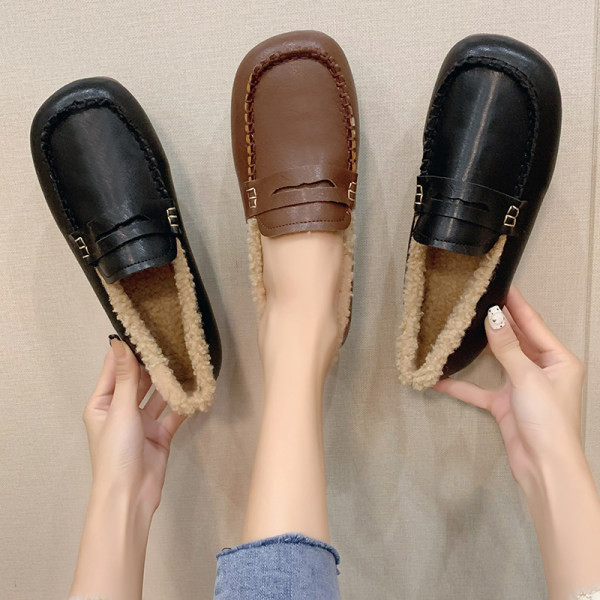 Sieviešu ikdienas mokasīna apavi ar oderi