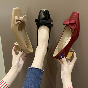 Ежедневни дамски обувки с панделка-три цвята