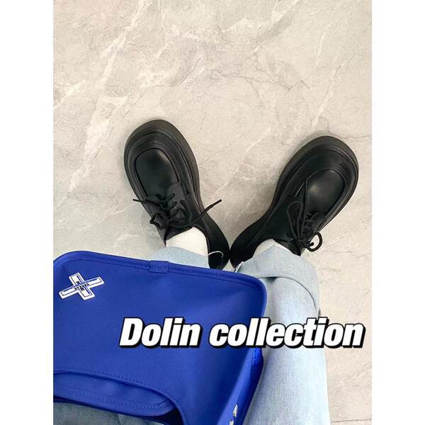 Sieviešu eko ādas apavi ar platformu un šņorēm