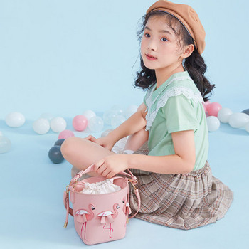 Παιδική έκο δερμάτινη τσάντα με τρισδιάστατο στοιχείο για κορίτσια