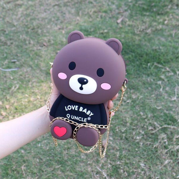 Παιδική τσάντα σιλικόνης σε σχήμα αρκούδας με επιγραφή