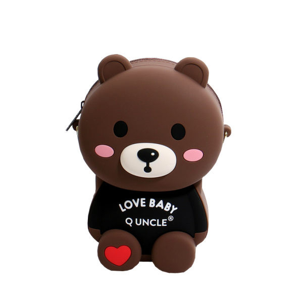 Παιδική τσάντα σιλικόνης σε σχήμα αρκούδας με επιγραφή