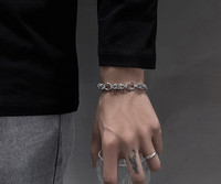 Vīriešu sudraba rokassprādze