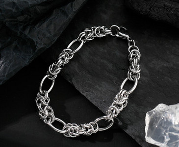 Vīriešu sudraba rokassprādze